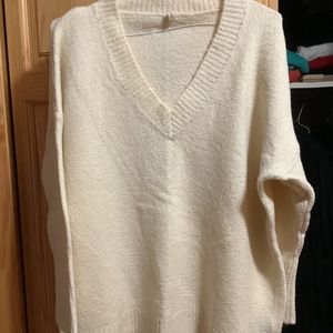 M/L Oversized Cream Wishlist Sweater